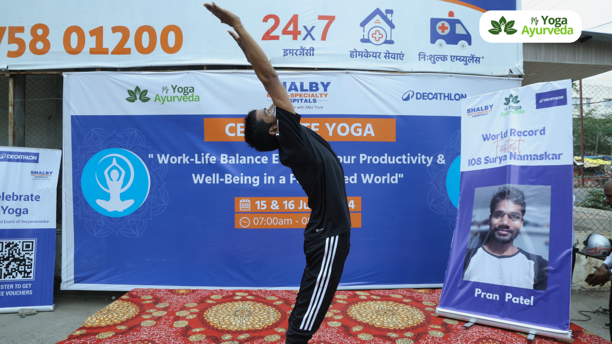 Pran Patel is the record holder of fastest 108 Surya Namaskar