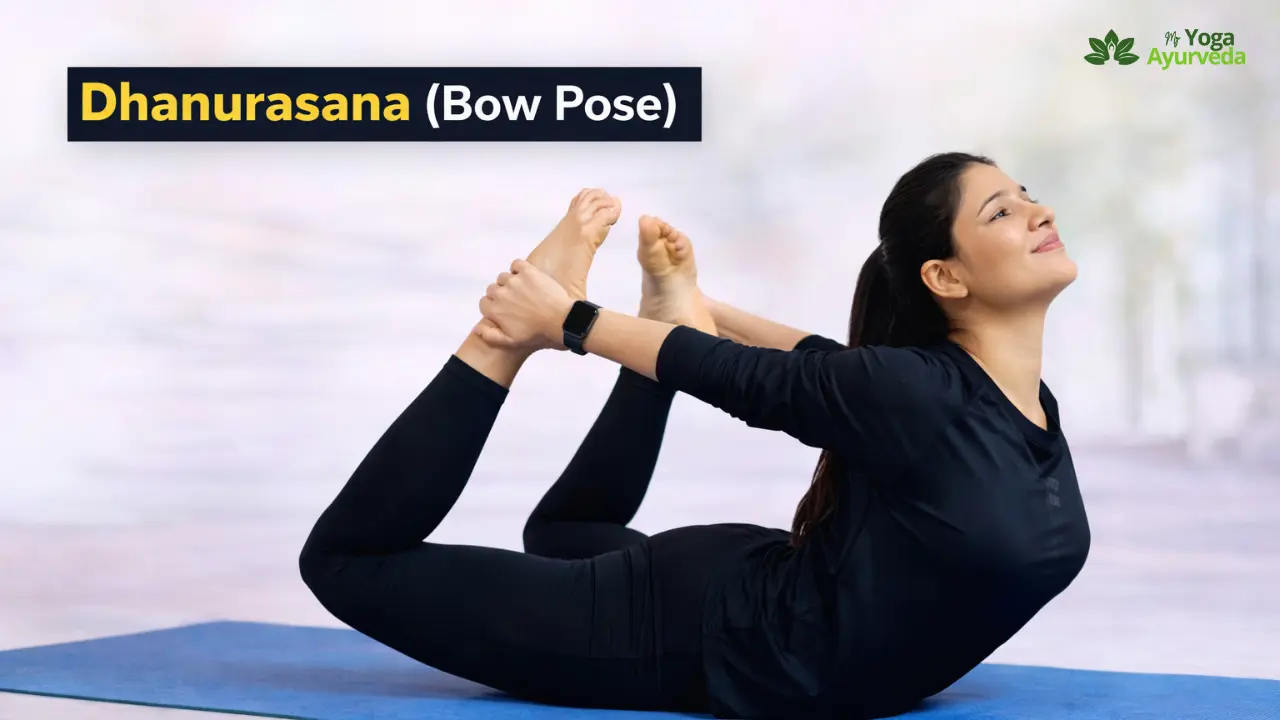 Dhanurasana bow pose for pcos weight loss and abdominal massage